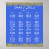 Poster Royal Blue and Gold - 16 Seating Chart (Devant)