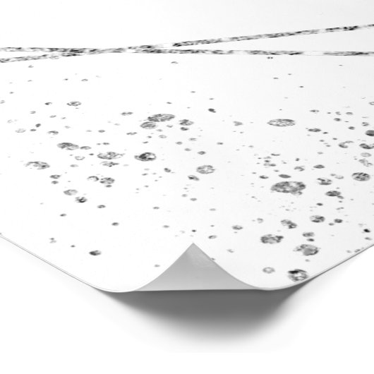 Poster Royal Blue and Silver Floral Quinceanera Welcome P (Coin)