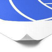 Poster Royal Blue and White Volleyball (Coin)