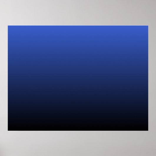 Poster Royal Blue Black Ombre (Devant)
