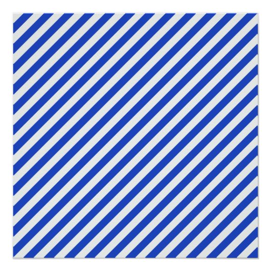 Poster Royal Blue Combination Stripes par Shirley Taylor (Devant)