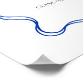 Poster Royal Blue Coquette Nurse Graduation Welcome Sign (Coin)