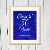 Poster Royal Blue encourage à 50 ans 50e anniversaire