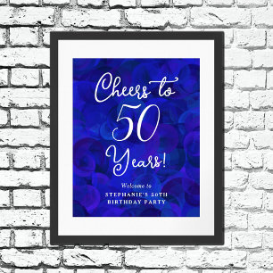 Poster Royal Blue encourage à 50 ans 50e anniversaire