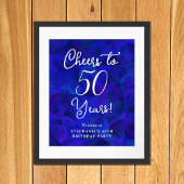 Poster Royal Blue encourage à 50 ans 50e anniversaire