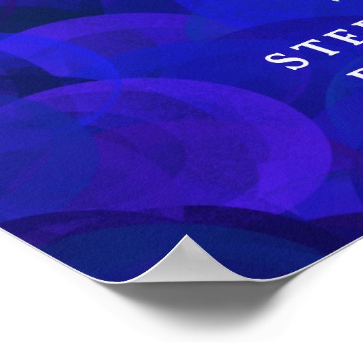 Poster Royal Blue encourage à 65 ans Anniversaire Bienven (Coin)