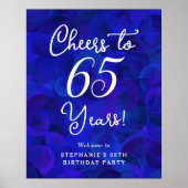 Poster Royal Blue encourage à 65 ans Anniversaire Bienven (Devant)