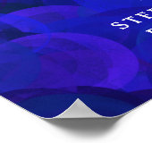 Poster Royal Blue encourage à 75 ans fête d'anniversaire (Coin)