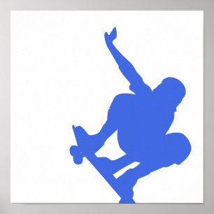 Poster Royal Blue Skateboard
