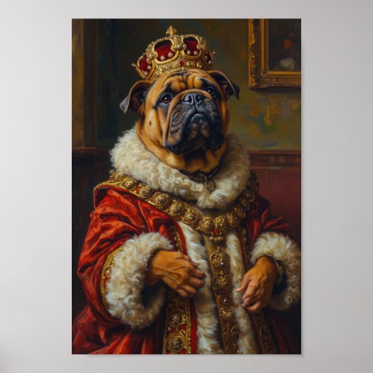 Poster Royal Bulldog Portrait (Devant)