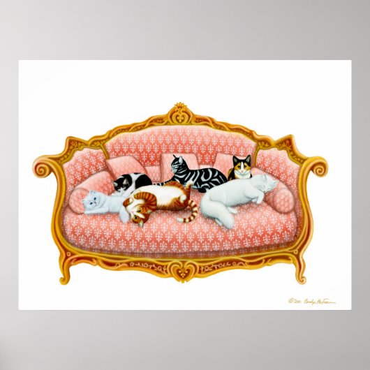 Poster Royal Cat Nap Print (Devant)
