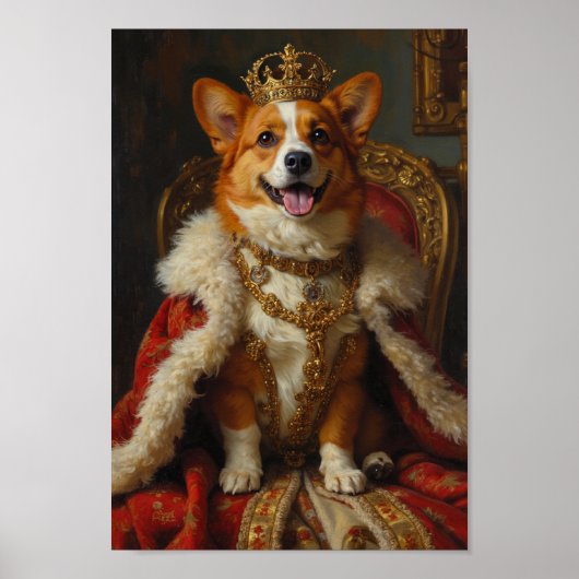 Poster Royal Corgi Portrait (Devant)