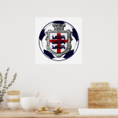 Poster Royal England Soccer ballon Angleterre Drapeaux du (Cuisine)
