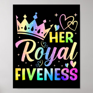 Poster Royal Fiveness 5e anniversaire 5 ans pour filles