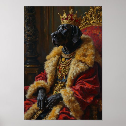 Poster Royal Great Dane Portrait (Devant)