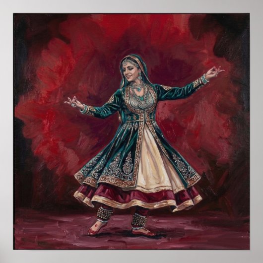 Poster Royal Kathak Mudra Classical Dance Heritage Art (Devant)