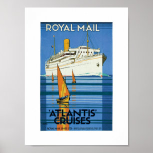 Poster Royal Mail la "Atlantide croise "