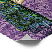 Poster Royal Peacock Purple Mariage/Anniversaire (Coin)