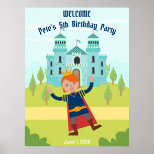 Poster Royal Prince Boy fête d'anniversaire
