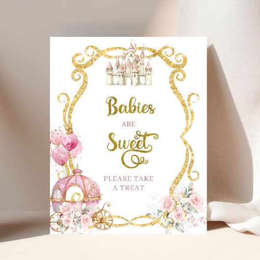 Poster Royal Princess Pink Carriage Baby sont Sweet Poste