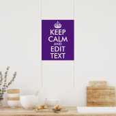Poster Royal Purple Conserver le calme et modifier le tex (Cuisine)