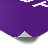 Poster Royal Purple Conserver le calme et modifier le tex (Coin)