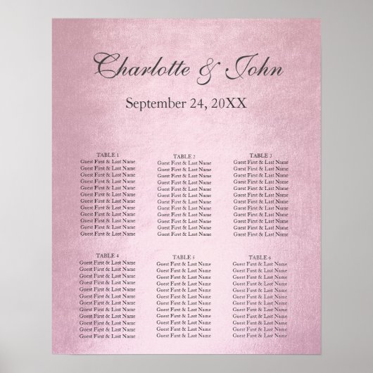 Poster Royal Rose Rose Gold Grey Places de siège Poste (Devant)