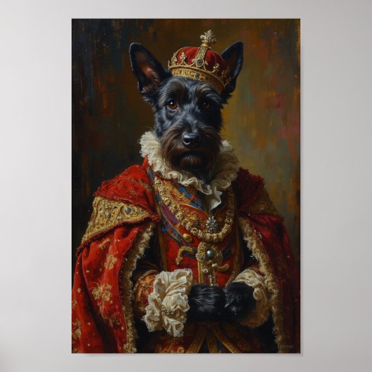 Poster Royal Scottish Terrier Portrait (Devant)