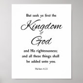 Poster Royaume de Dieu, Mathew 6 (Devant)