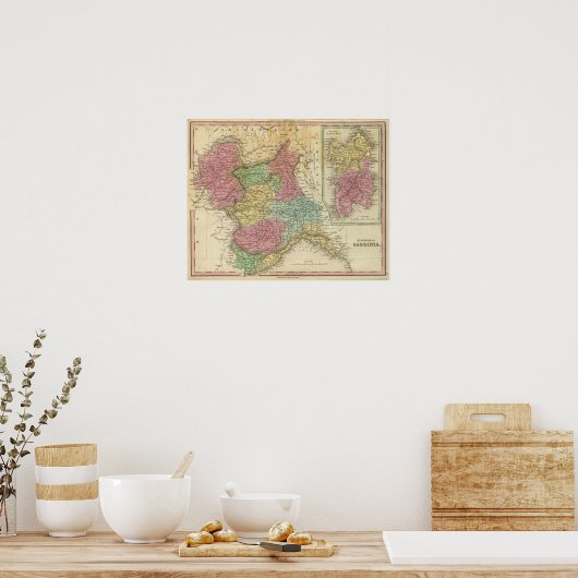 Poster Royaume de Sardaigne (Cuisine)