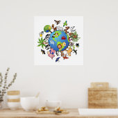 Poster Royaume des animaux : Animaux autour du monde (Cuisine)