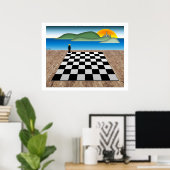Poster Royaume des échecs (Bureau à domicile)