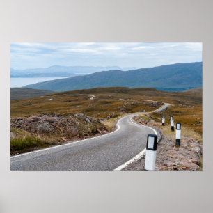 Poster Royaume-Uni, Écosse - Route à voie unique