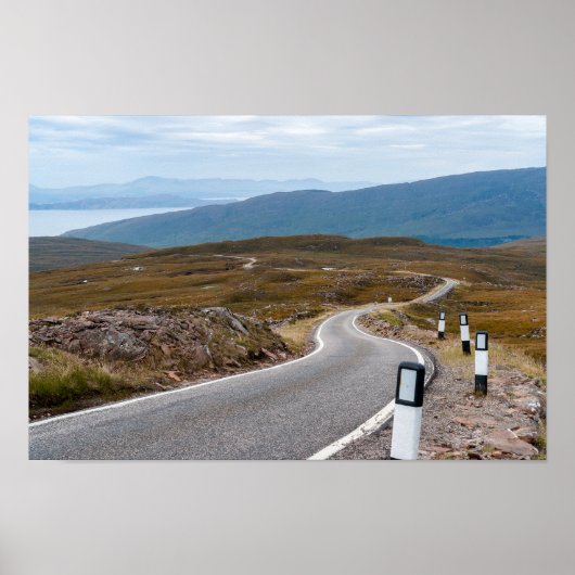 Poster Royaume-Uni, Écosse - Route à voie unique (Devant)