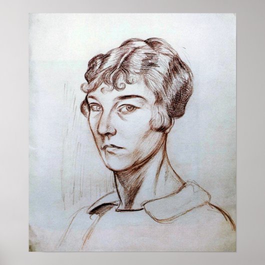 Poster Rozanova - Autoportrait 1917 (Devant)