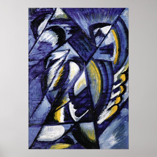 Poster Rozanova - Bleu sur fer-blanc 1913 (Devant)