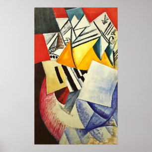 Poster Rozanova - Composition Avec Cartes 1915
