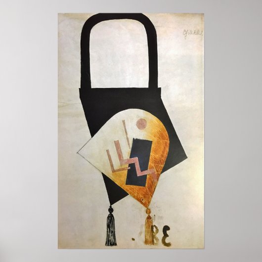 Poster Rozanova - Conception Du Sac Féminin 1917 (Devant)