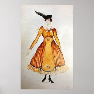 Poster Rozanova - Dress Design 1917