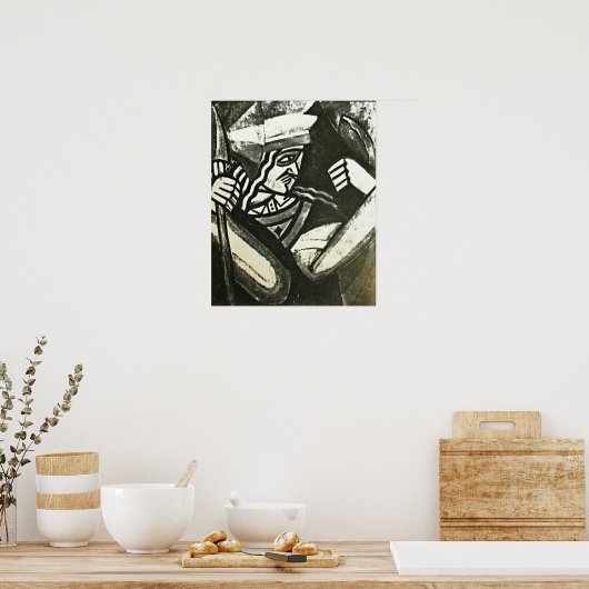 Poster Rozanova - Jack Of Diamonds 1915 (Cuisine)