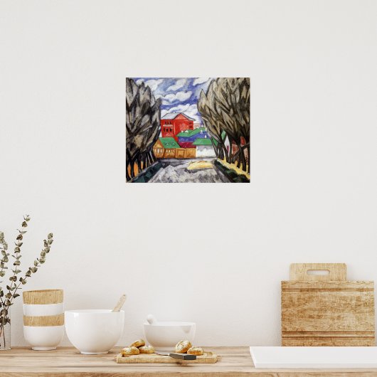 Poster Rozanova - Maison Rouge 1910 (Cuisine)