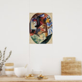 Poster Rozanova - Salon de coiffure 1915 (Cuisine)