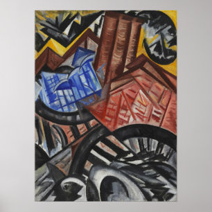 Poster Rozanova - Usine Et Pont 1913