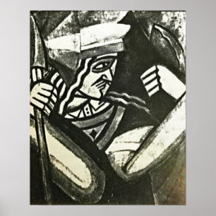 Poster Rozanova - Valet de Carreau 1915