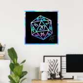 Poster RPG Crit AF | Holo Imaginaire Tabletop PnP Jeu Dic (Bureau à domicile)