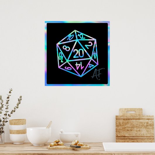 Poster RPG Crit AF | Holo Imaginaire Tabletop PnP Jeu Dic (Cuisine)