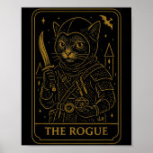 Poster Rpg Gamer Rogue D20 Dice Nerdy Geek Chat Hommes Fe (Devant)