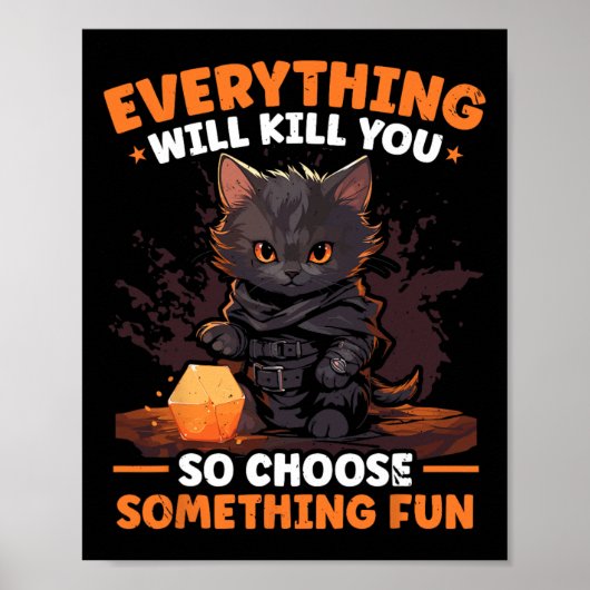 Poster Rpg Gaming Role Playing D20 Tabletop Games Funny R (Devant)