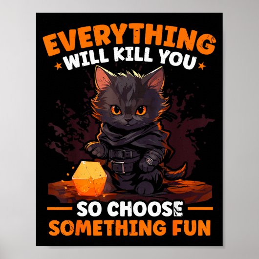 Poster Rpg Gaming Role Playing D20 Tabletop Games Funny R (Devant)