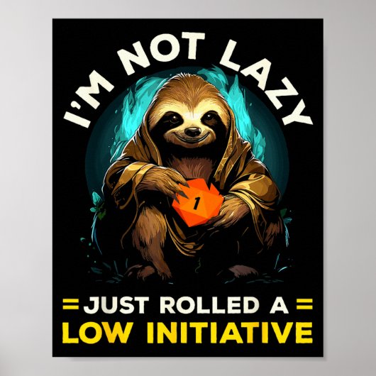 Poster Rpg Gaming Role Playing D20 Tabletop Games Funny R (Devant)